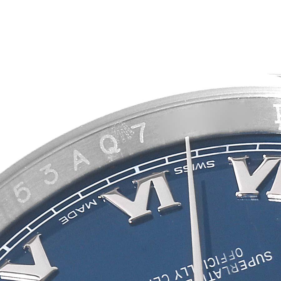 Rolex Montre Datejust pour hommes 116200 avec cadran romain bleu et bracelet Oyster 2