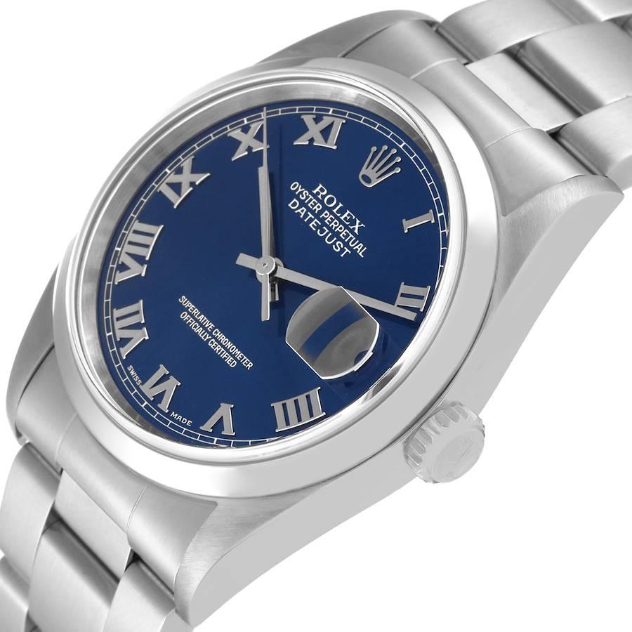 rolex datejust 16200 blue dial