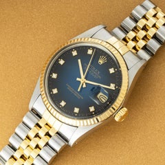 Rolex Datejust Blue Vignette Diamond Dial 16013