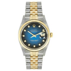 Rolex Datejust Blue Vignette Diamond Dial 16013