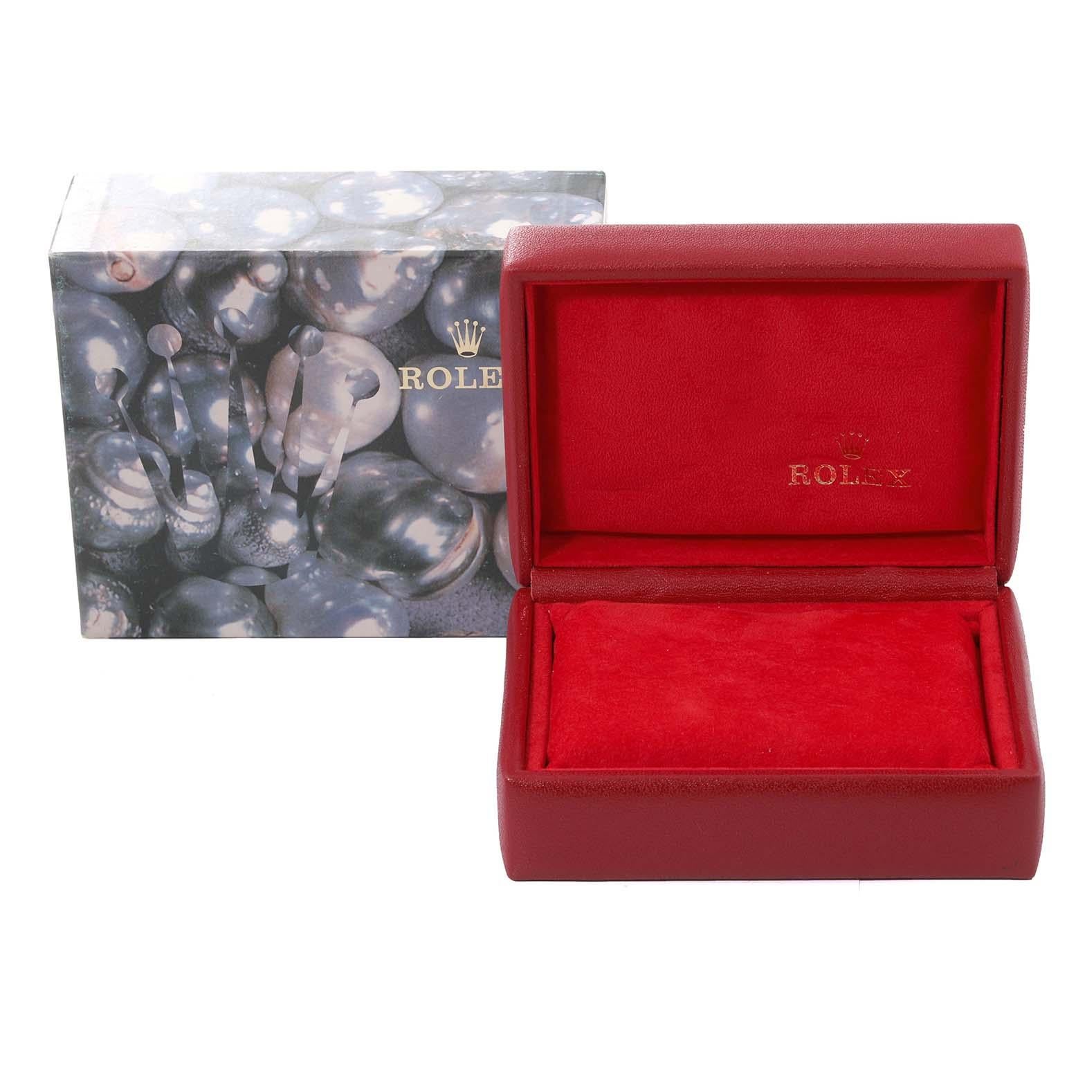 Rolex Datejust Blau Vignette Diamant Zifferblatt Stahl Gelbgold Damenuhr 69173 im Angebot 7