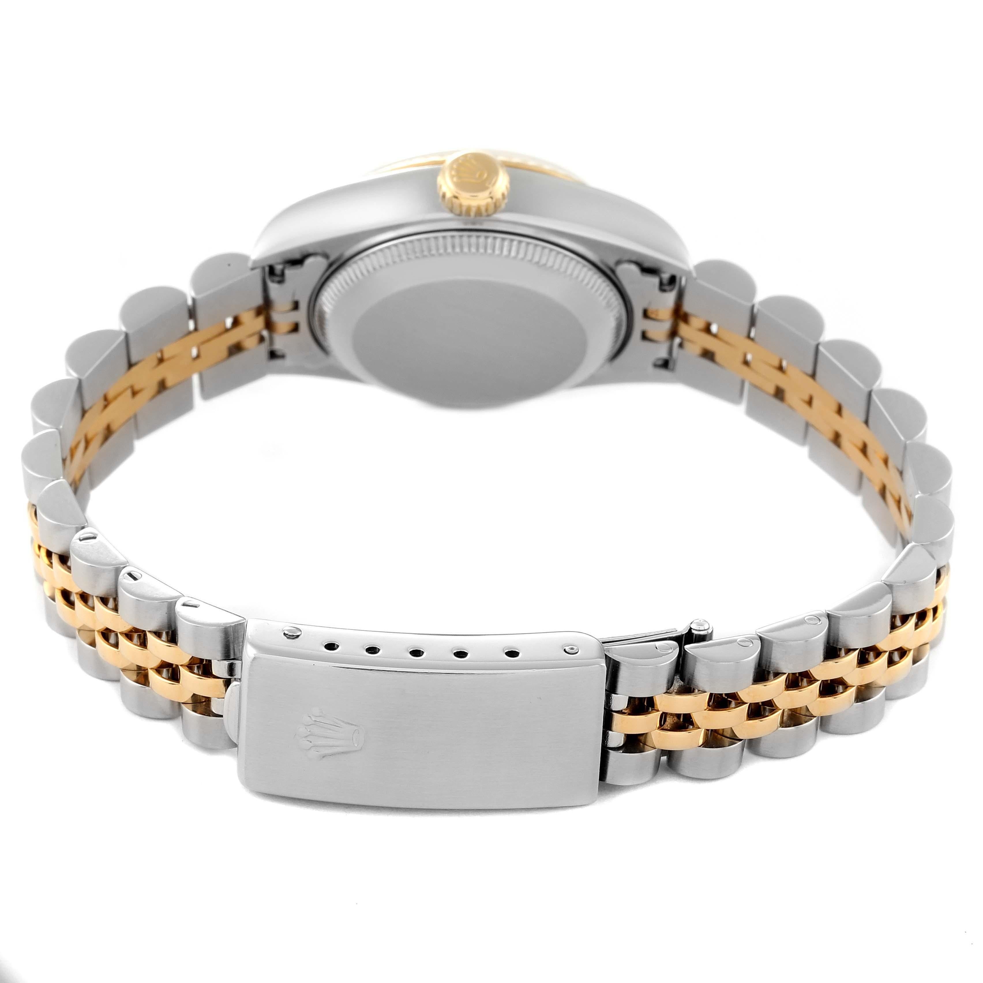 Rolex Datejust Blue Vignette Diamond Dial Steel Yellow Gold Ladies Watch 69173 4