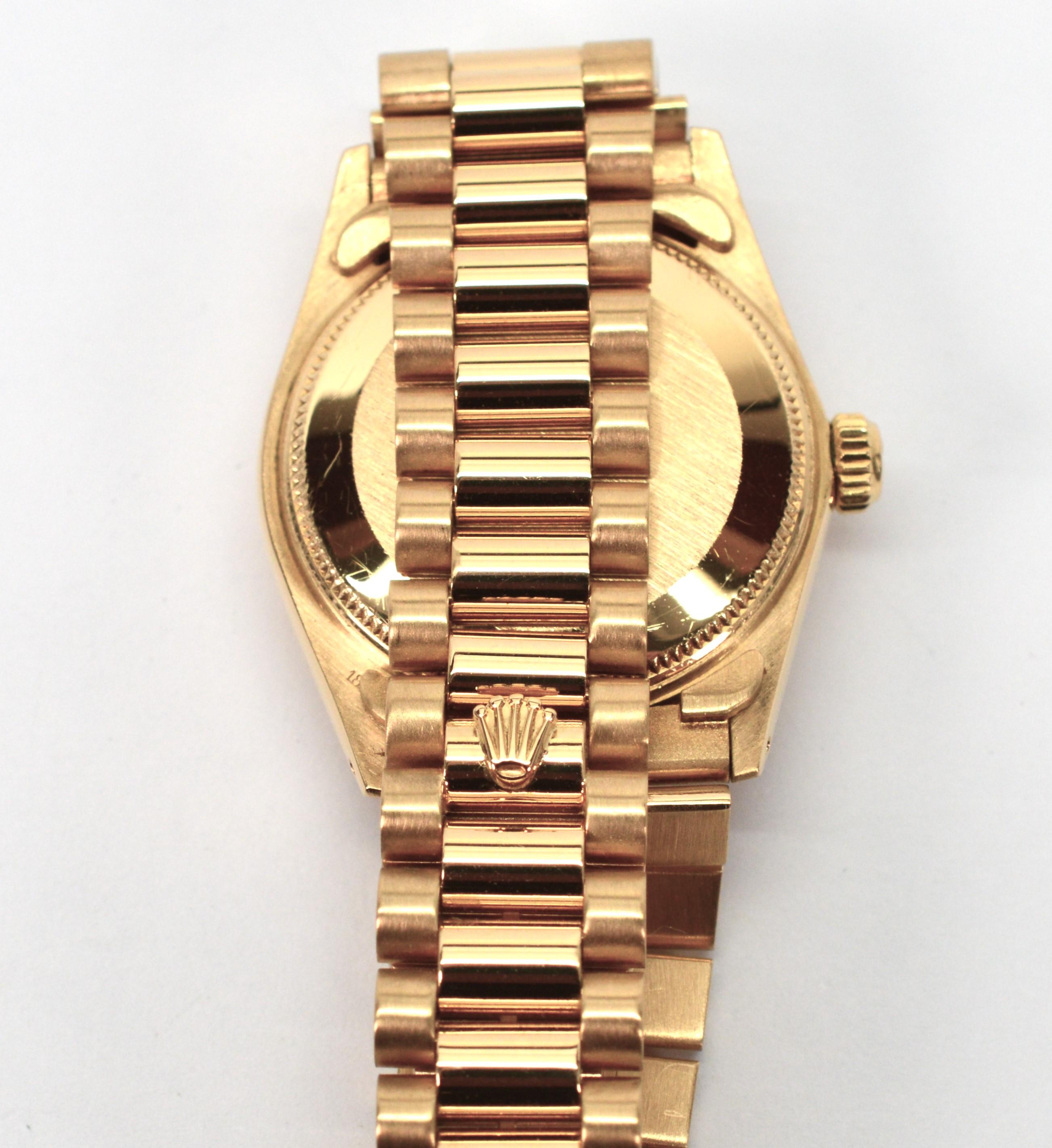 Rolex Datejust Calibre 18 Karat Yellow Gold Bracelet Wrist Watch 1