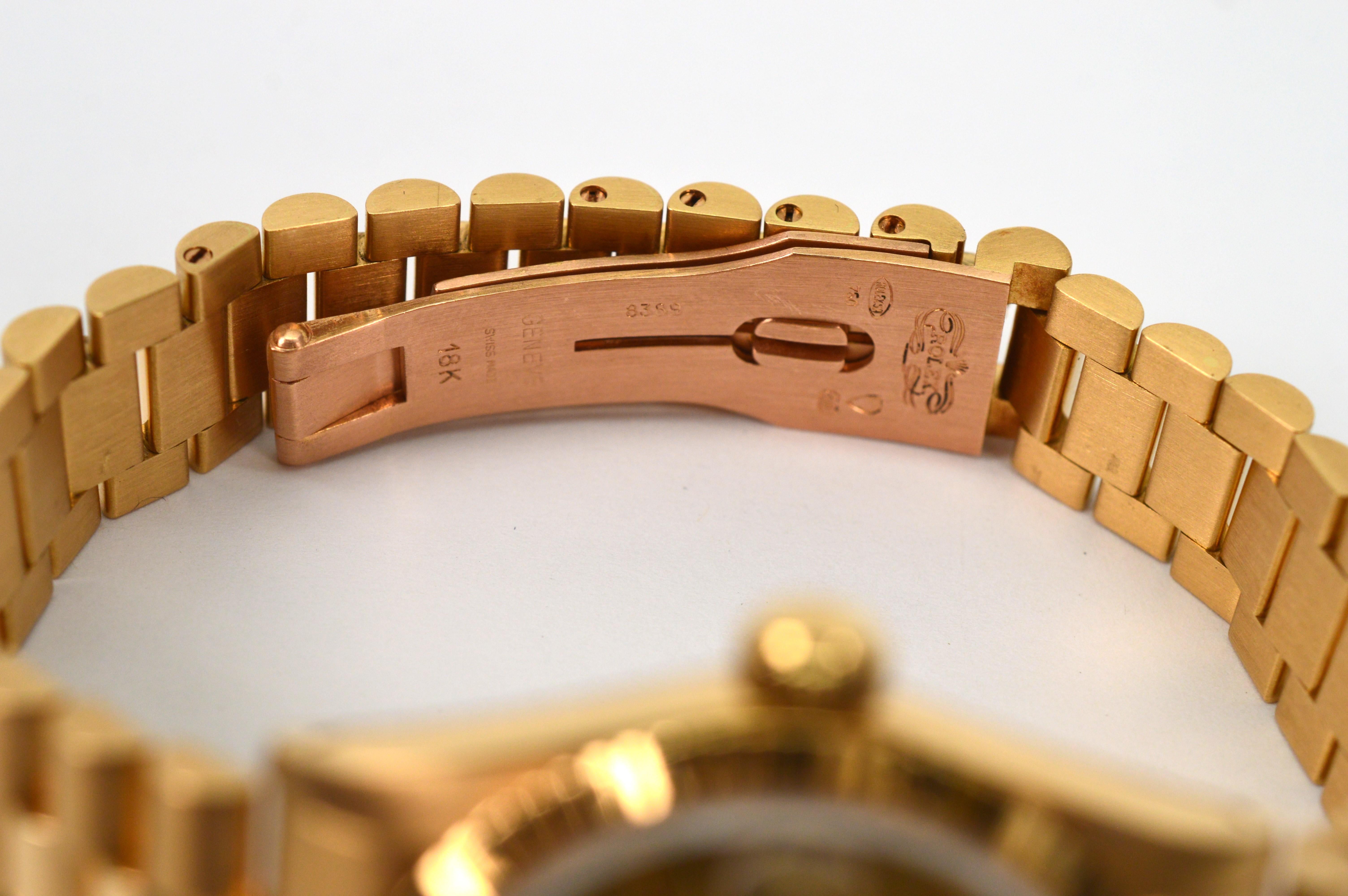 Rolex Datejust Calibre 18 Karat Yellow Gold Bracelet Wrist Watch 2