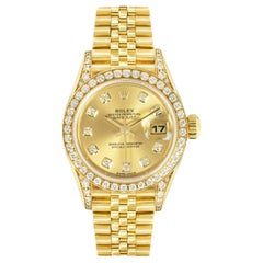 Rolex Datejust Cadran Champagne Lunette Diamant 26mm 79158