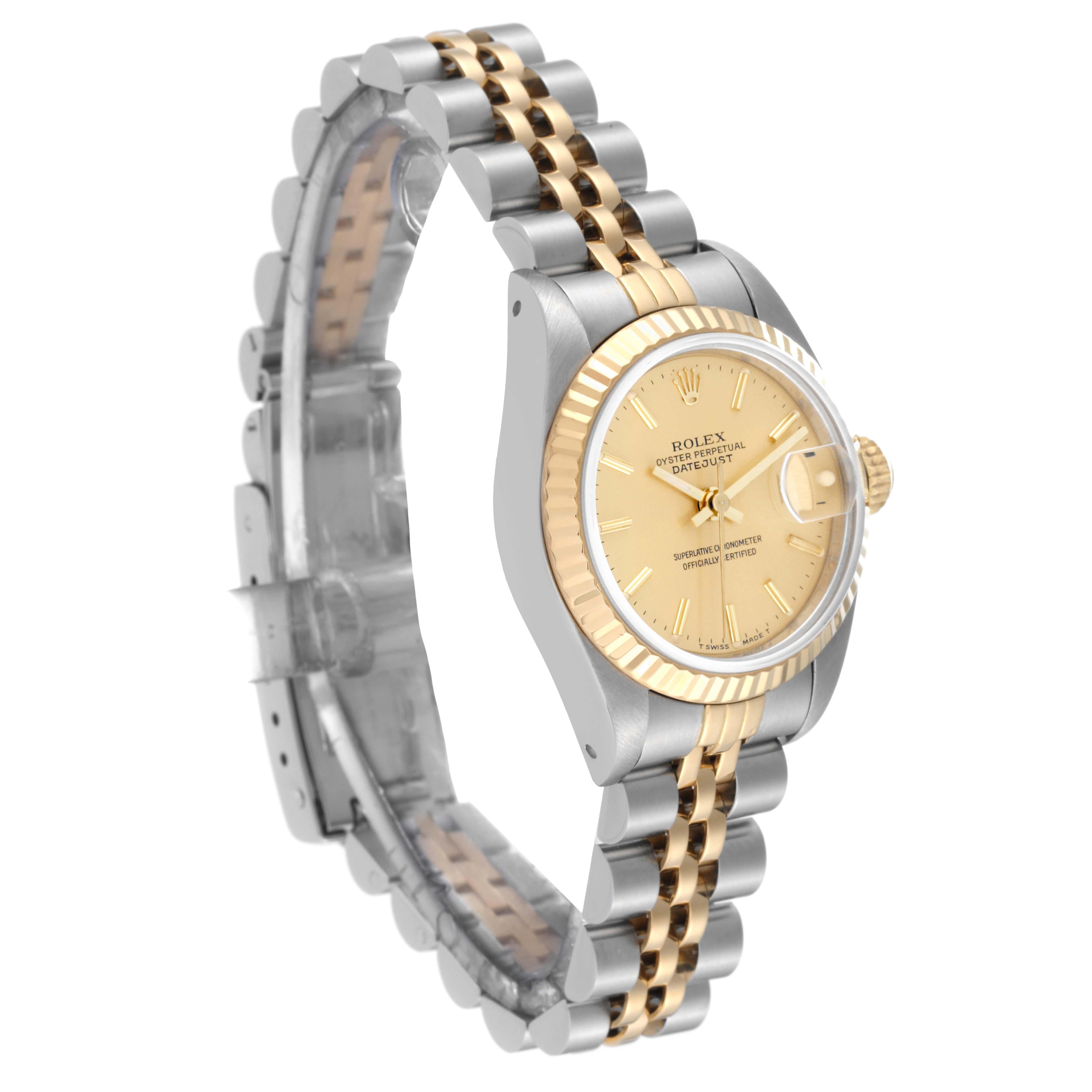 Rolex Datejust Champagne Dial Steel Yellow Gold Ladies Watch 69173 7
