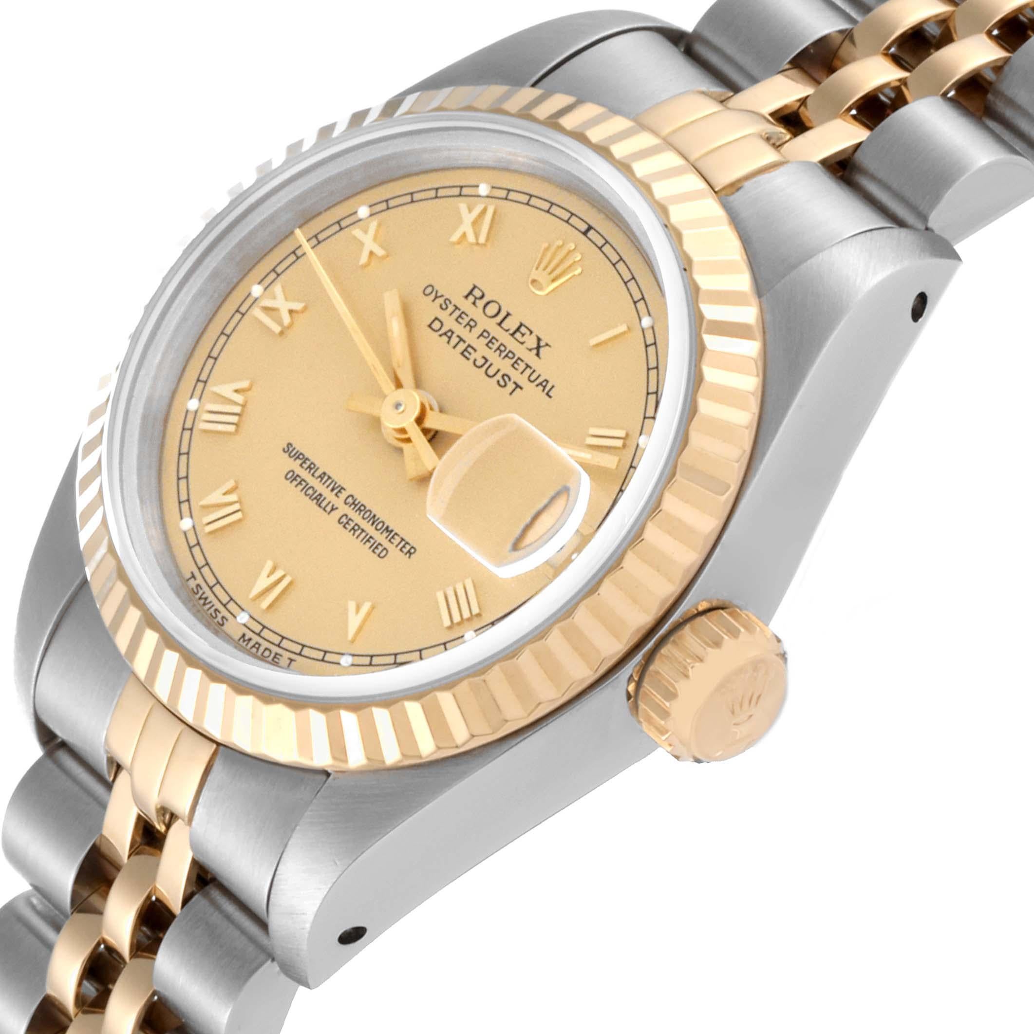 Rolex Datejust Champagne Dial Steel Yellow Gold Ladies Watch 69173 3