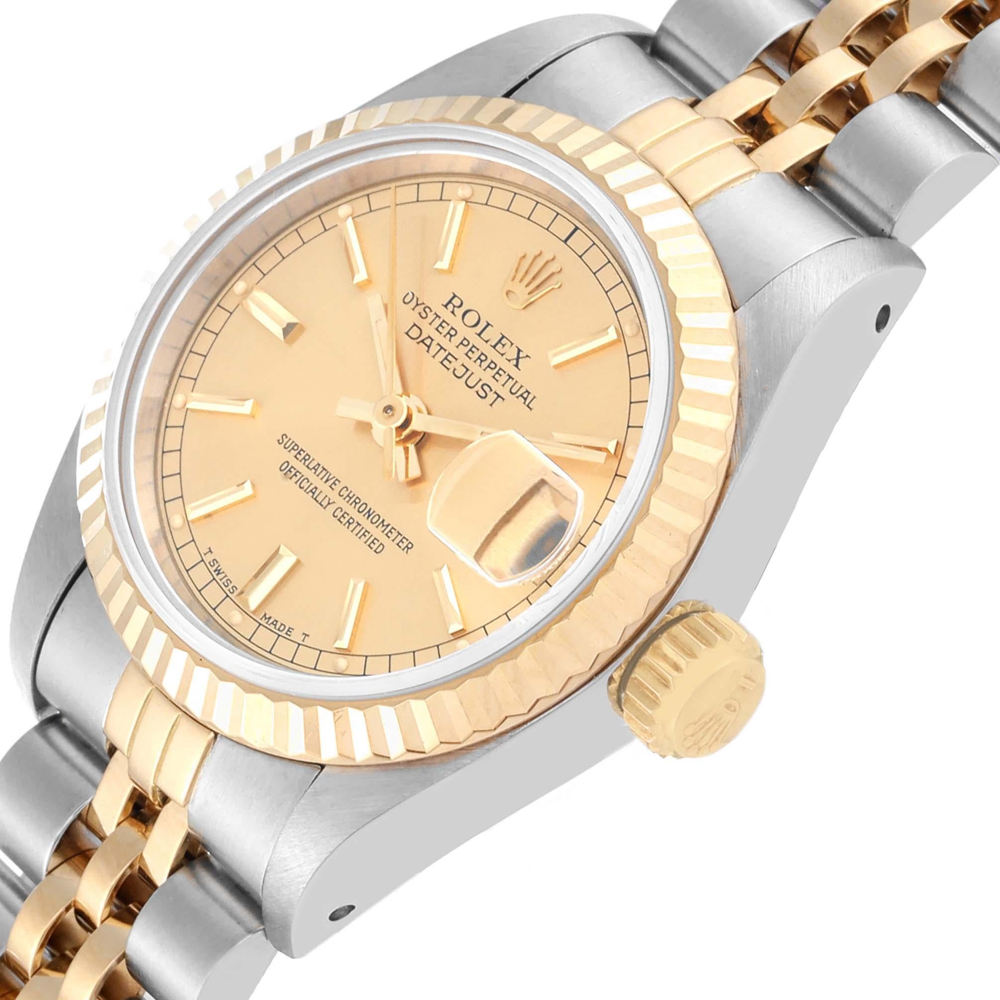 Rolex Datejust Champagne Dial Steel Yellow Gold Ladies Watch 69173 4