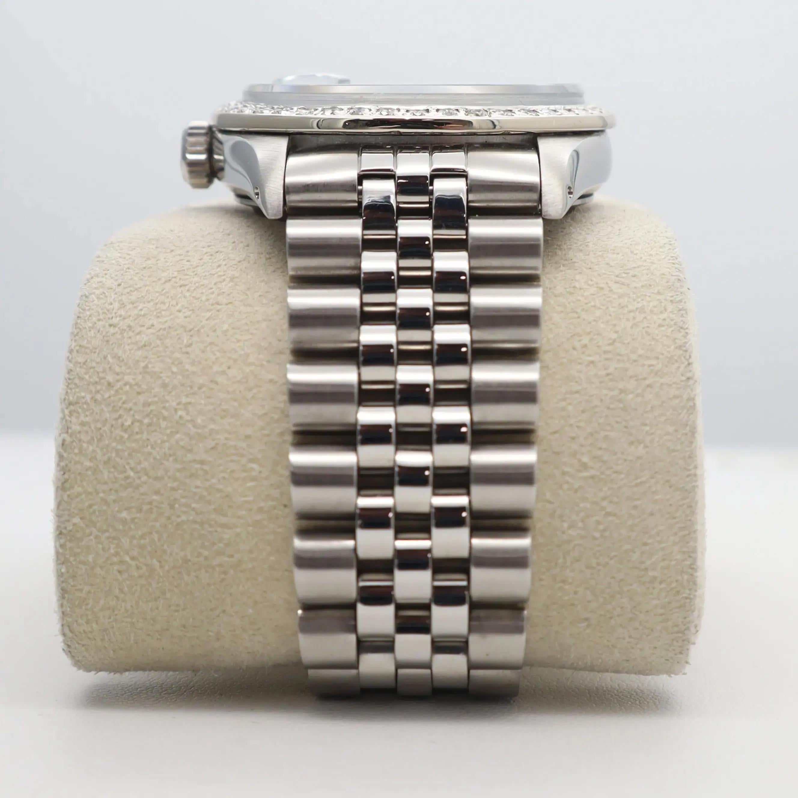 Rolex Datejust Custom Diamond 1.20cttw Pink Mother of Pearl Dial Watch 16014 For Sale 2