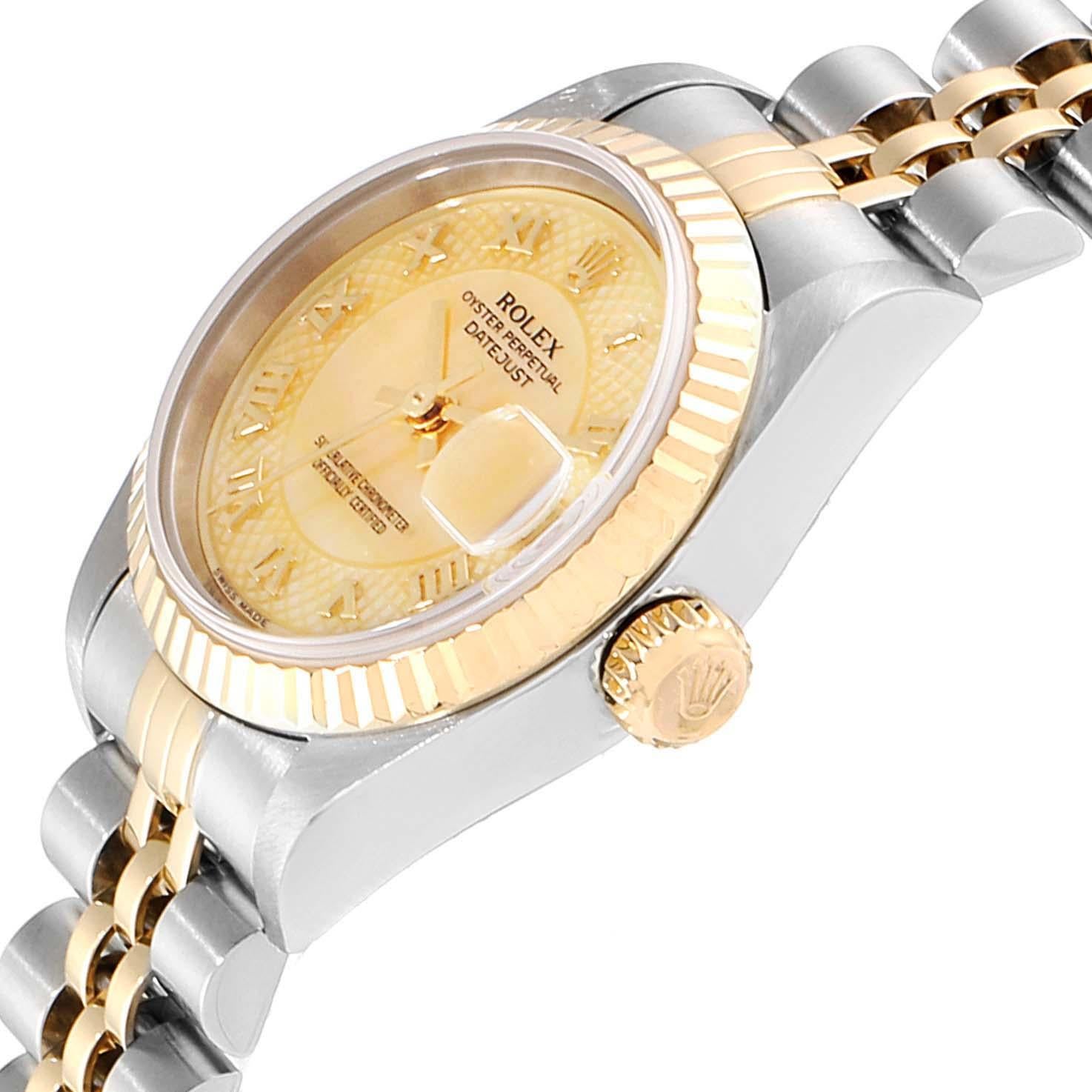 Rolex Datejust Decorated MOP Dial Steel Yellow Gold Ladies Watch 79173 For Sale 1