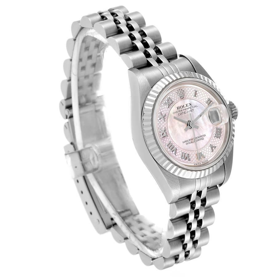 Rolex Datejust Dekorierte Perlmutt-Zifferblatt Damenuhr 79174 im Zustand „Hervorragend“ in Atlanta, GA