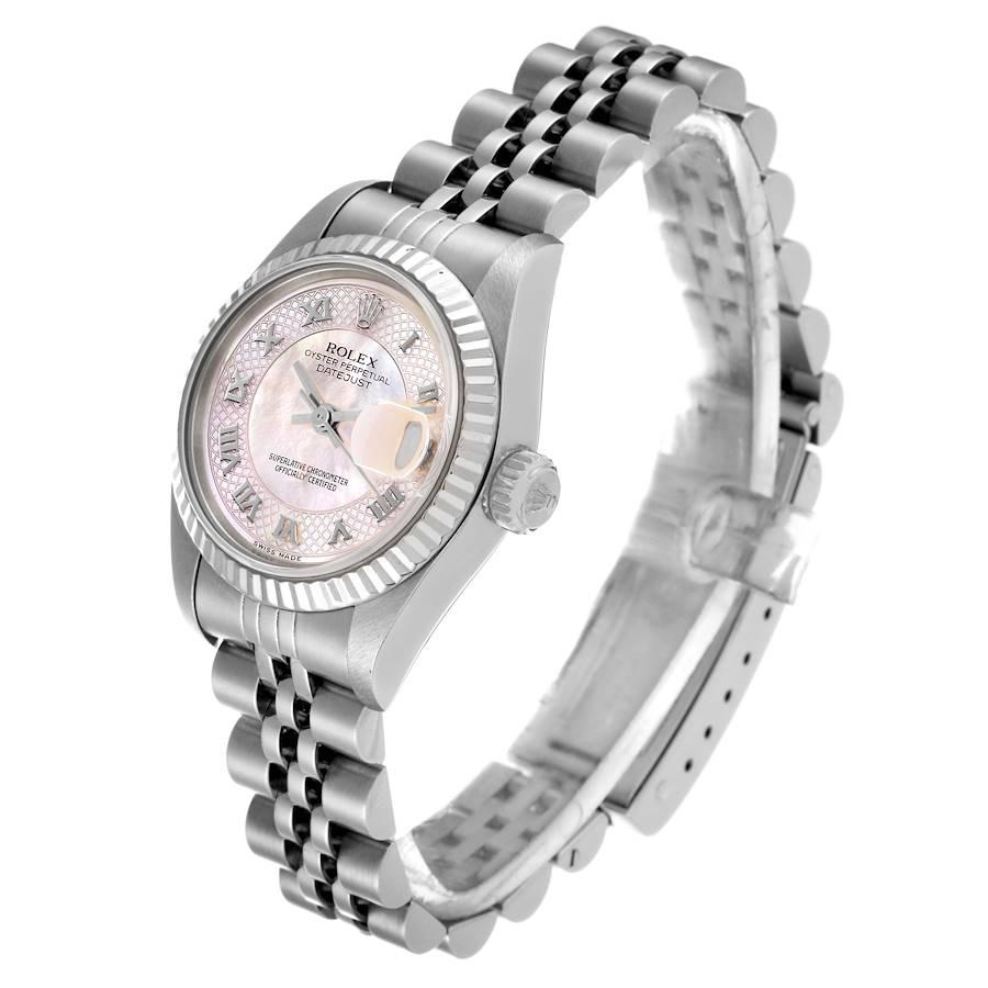Rolex Datejust Dekorierte Perlmutt-Zifferblatt Damenuhr 79174 1