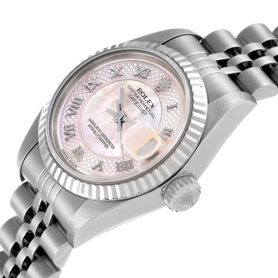 Rolex Datejust Dekorierte Perlmutt-Zifferblatt Damenuhr 79174 2