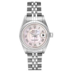 Rolex Montre Datejust à cadran en nacre décorée, pour femmes 79174
