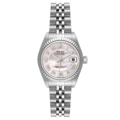 Rolex Datejust Decorated Mother of Pearl Ladies Watch 79174 Box Papers