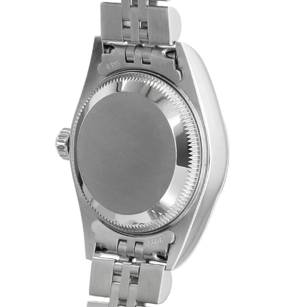 Round Cut Rolex Datejust Diamond 79174G Silver Engraved Ladies Watch