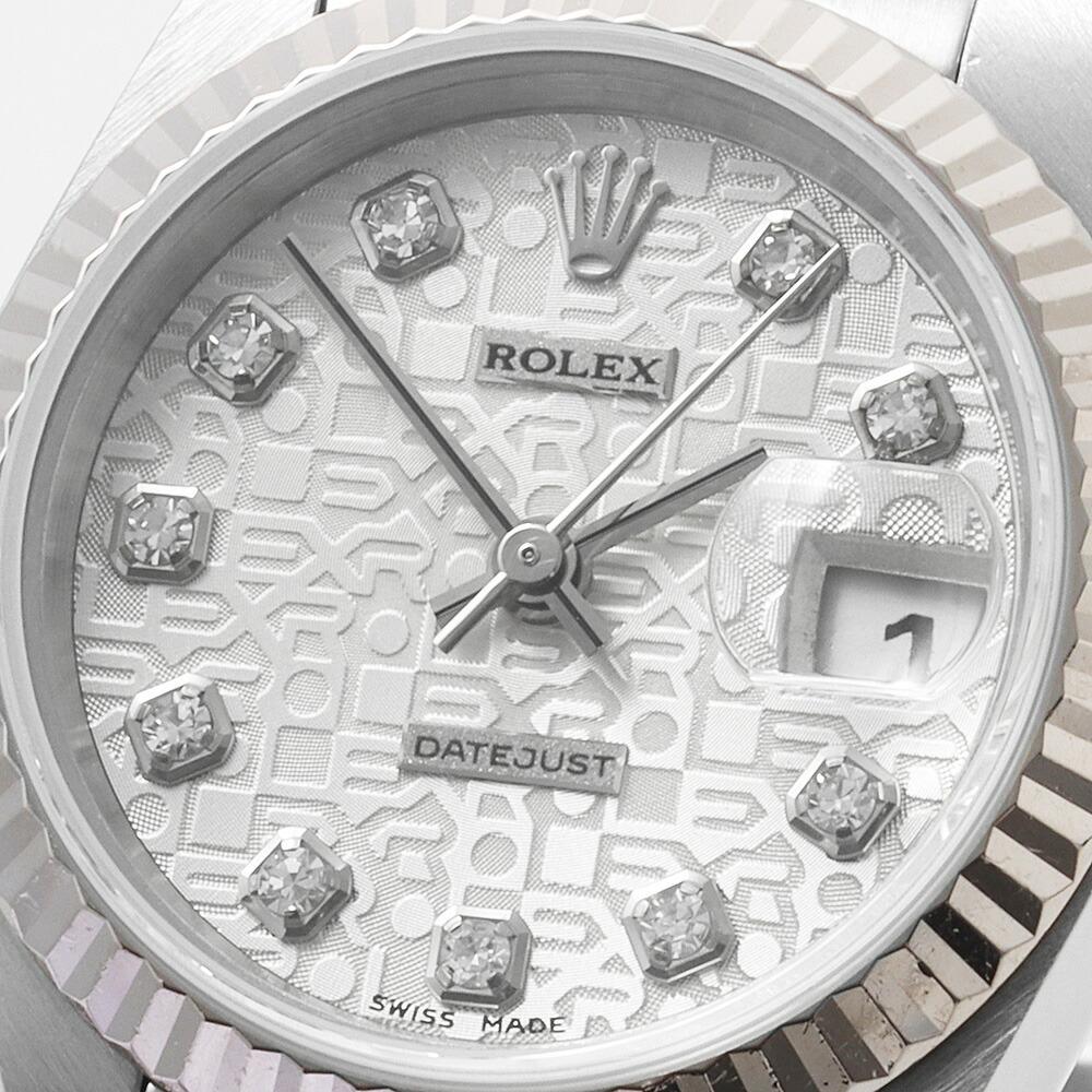 Rolex Datejust Diamond 79174G Silver Engraved Ladies Watch 1
