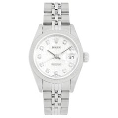 Rolex Datejust Diamond 79174G Silver Engraved Ladies Watch