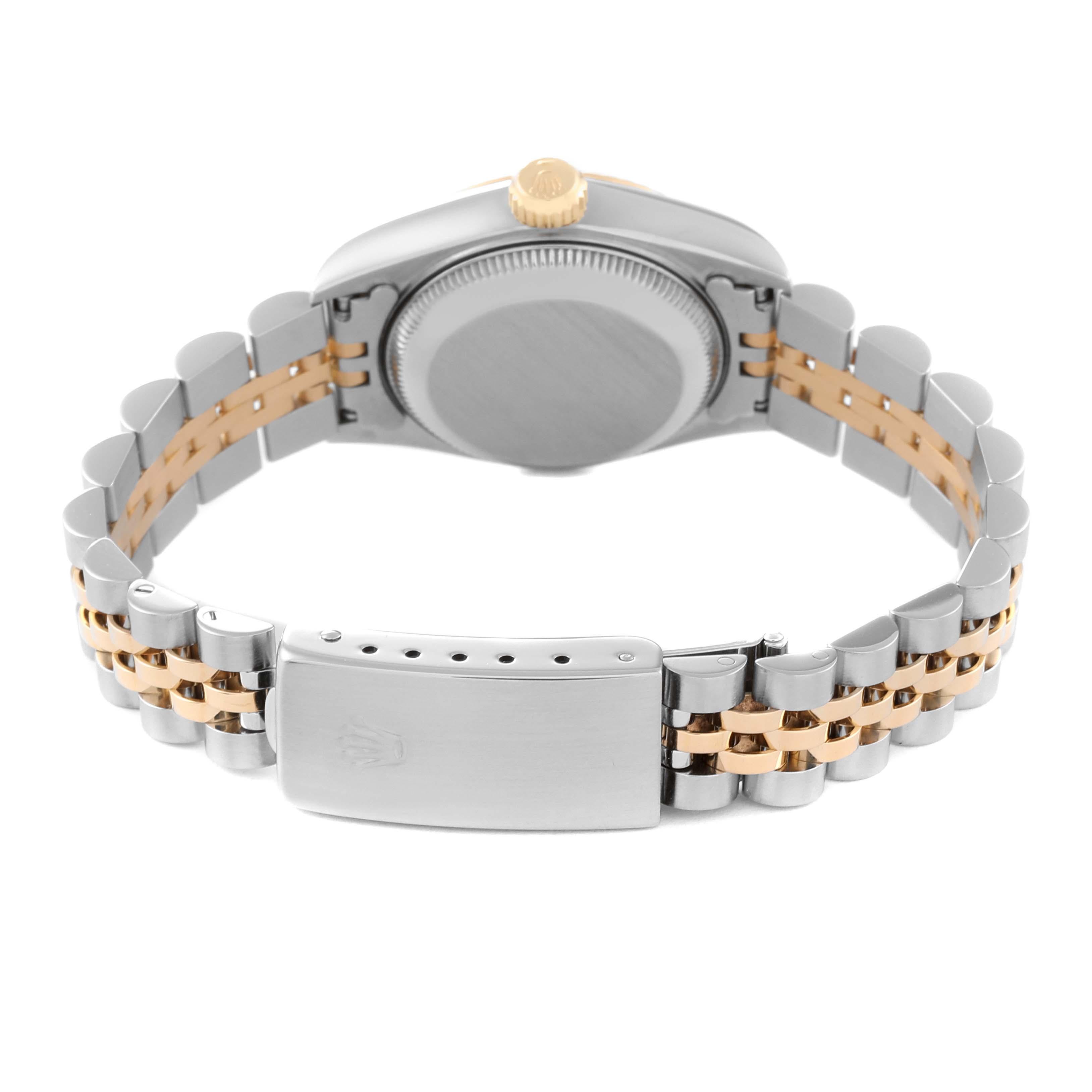 Rolex Datejust Diamant Jahrestag Zifferblatt Stahl Gelbgold Damenuhr 69173 6