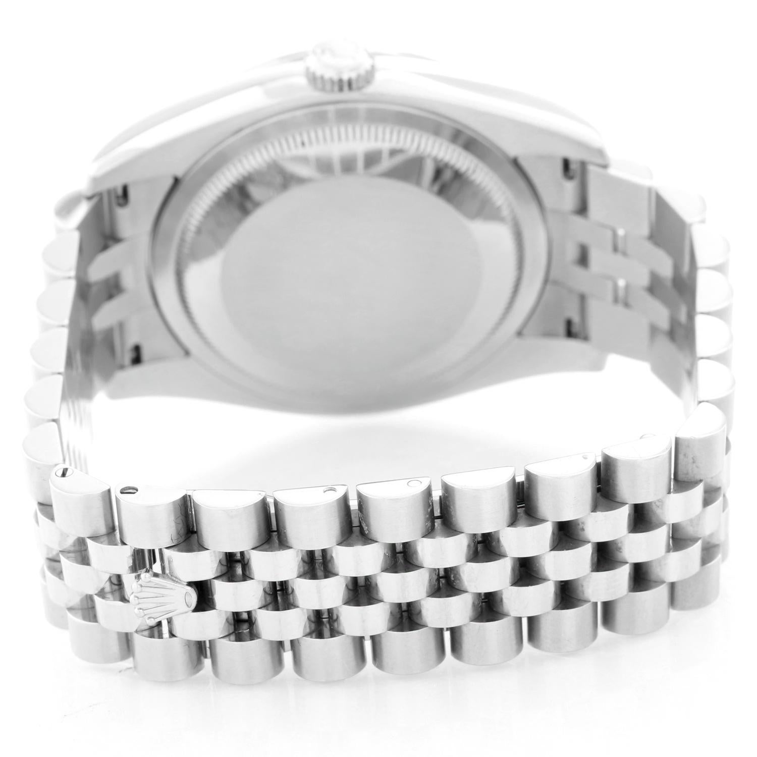 Rolex Datejust Diamond Bezel Men's Steel Watch 116244 In Excellent Condition In Dallas, TX