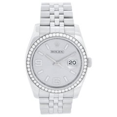 Rolex Datejust Diamond Bezel Men's Steel Watch 116244