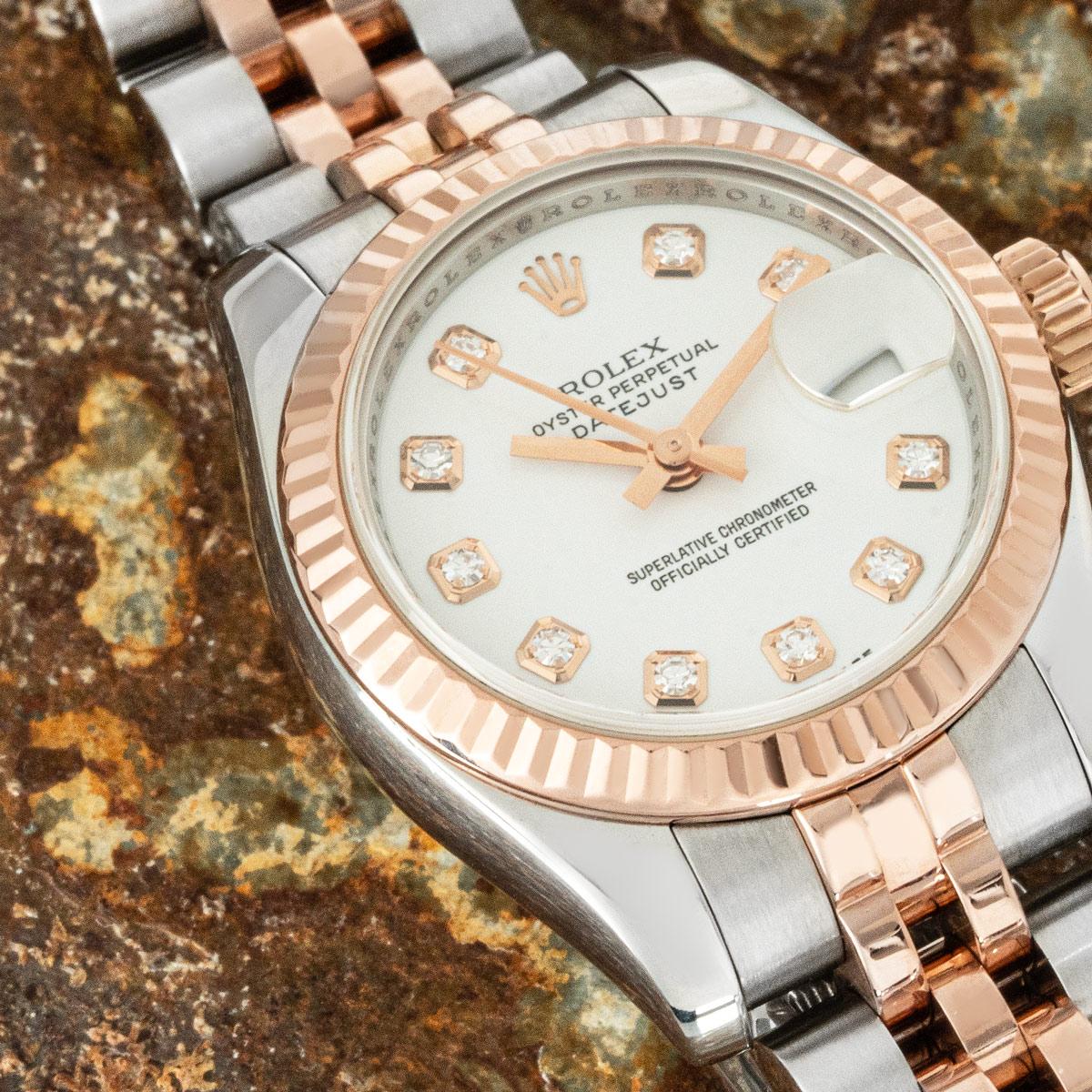 Rolex Datejust Diamond Dial 179171 In Good Condition For Sale In London, GB