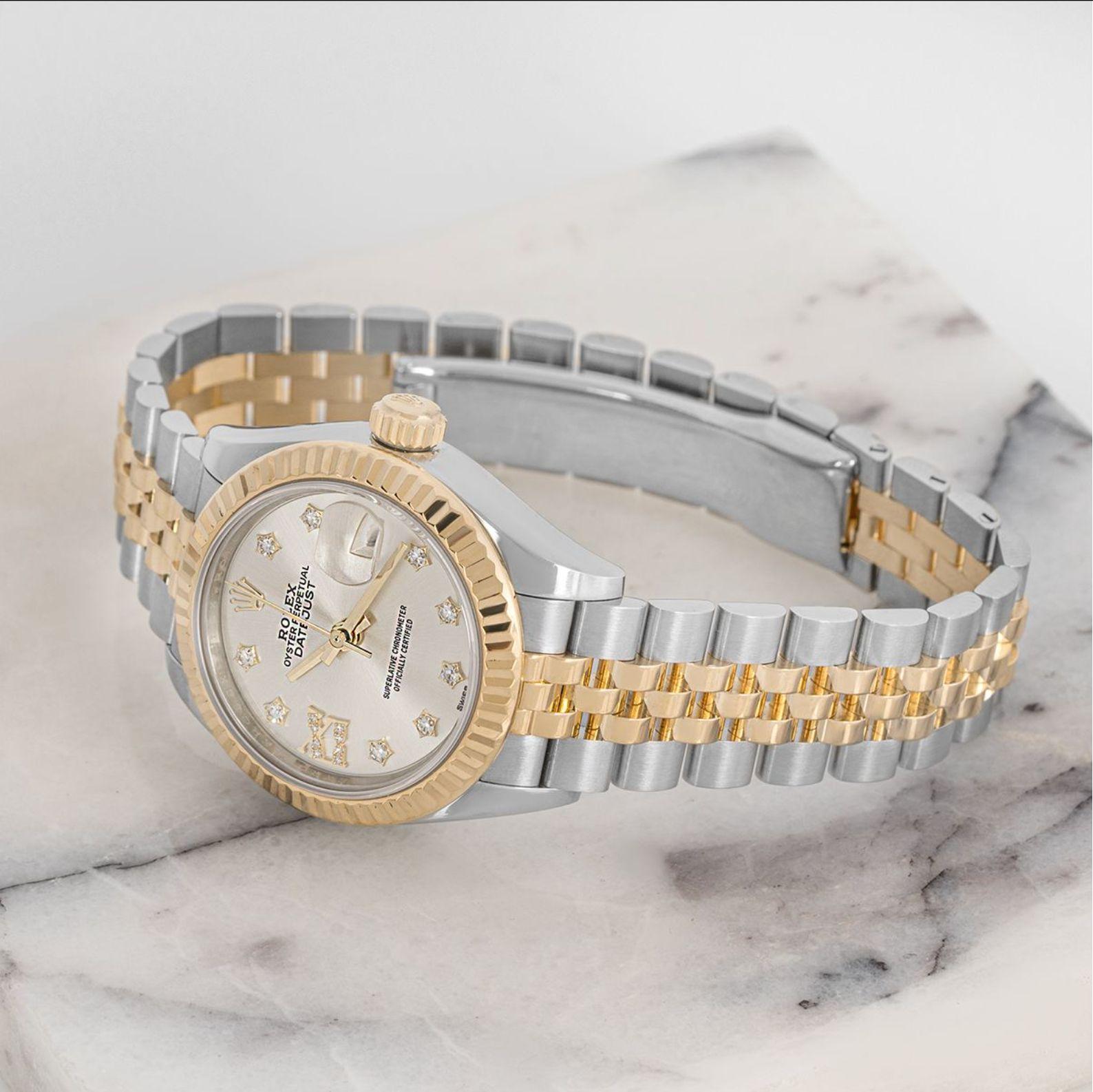 Rolex DateJust Diamond Dial 279173 In Excellent Condition For Sale In London, GB