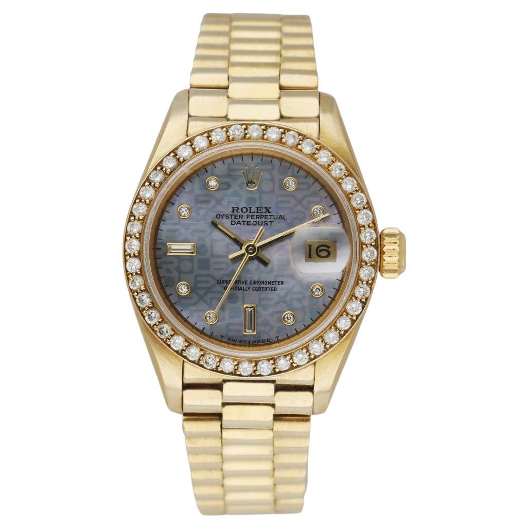 Rolex Datejust Diamond Dial 69138 Ladies Watch Box & Papers