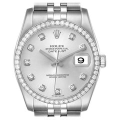 Rolex Datejust Diamond Dial and Bezel Jubilee Bracelet Mens Watch 116244
