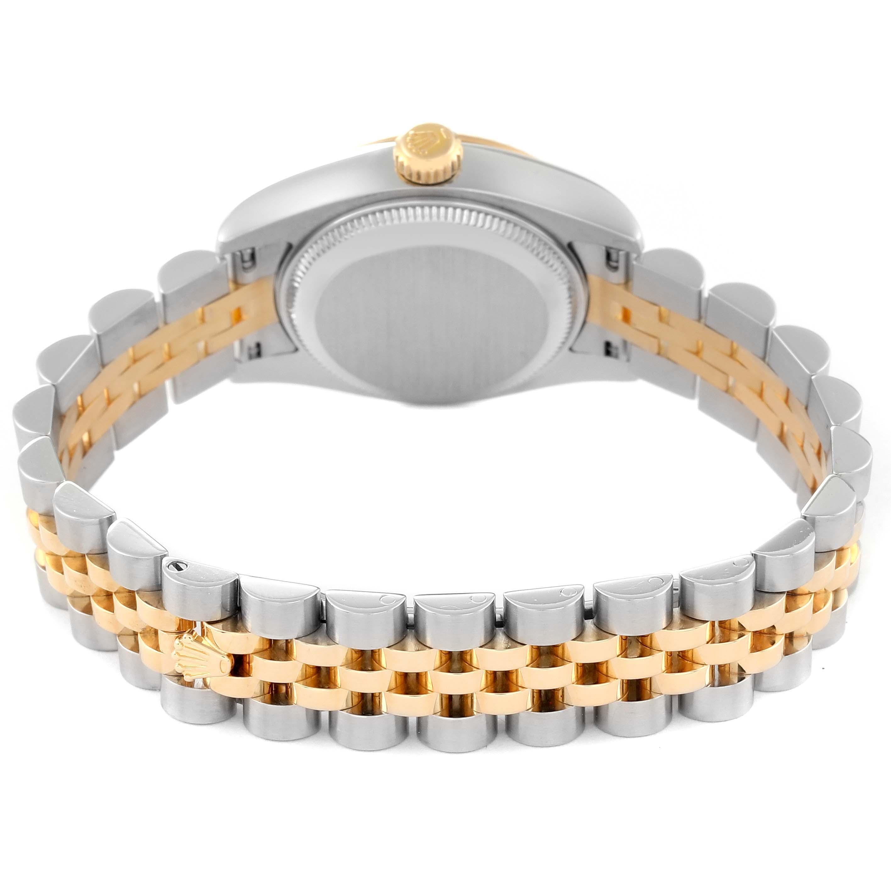 Rolex Montre Datejust pour femme 179173 avec cadran en acier, or jaune et diamants Pour femmes en vente