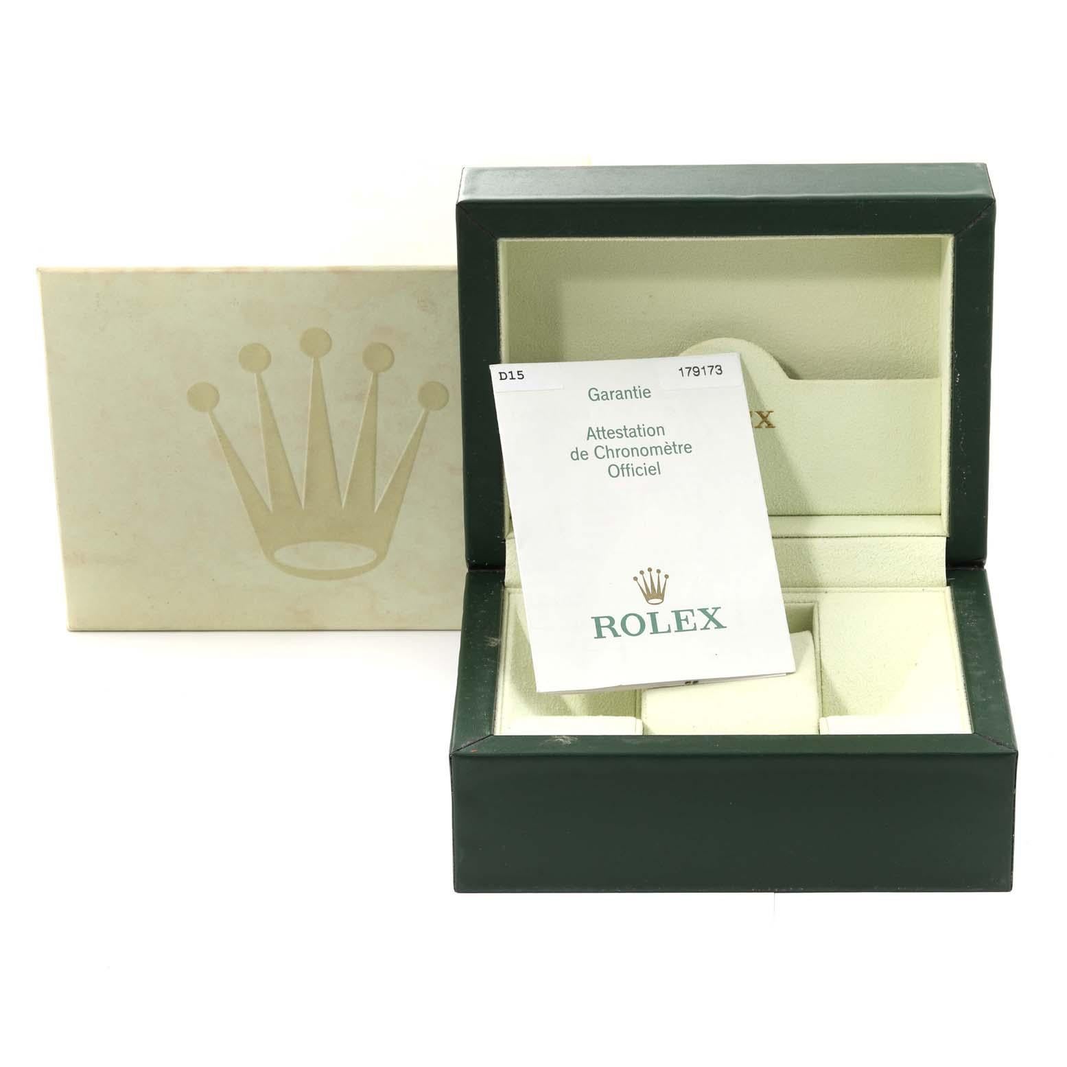 Rolex Datejust Diamant Zifferblatt Stahl Gelbgold Damenuhr 179173 Box Papiere 2