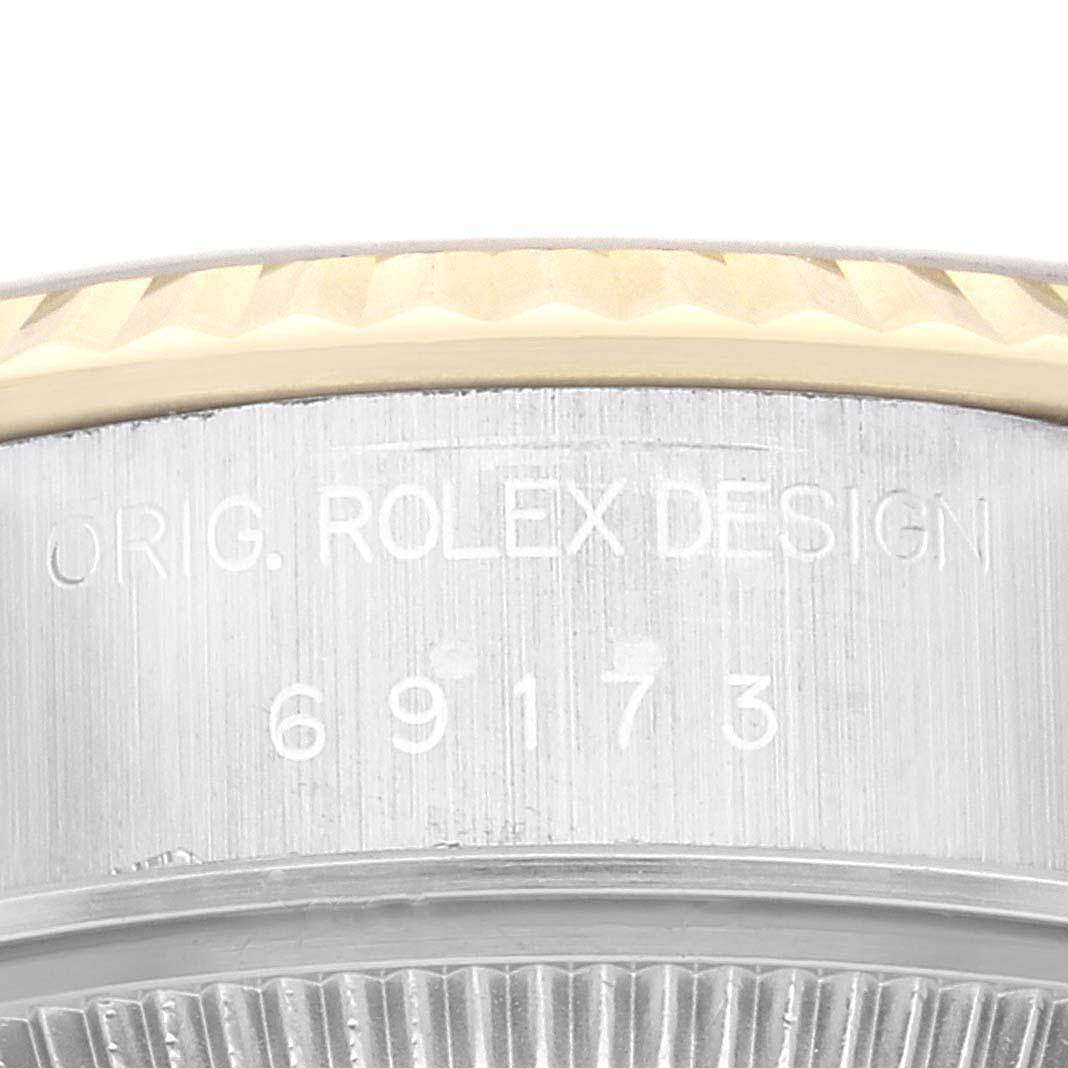 Rolex Datejust Diamant-Zifferblatt Stahl-Gelbgold-Damenuhr 69173 Box Papiere 1