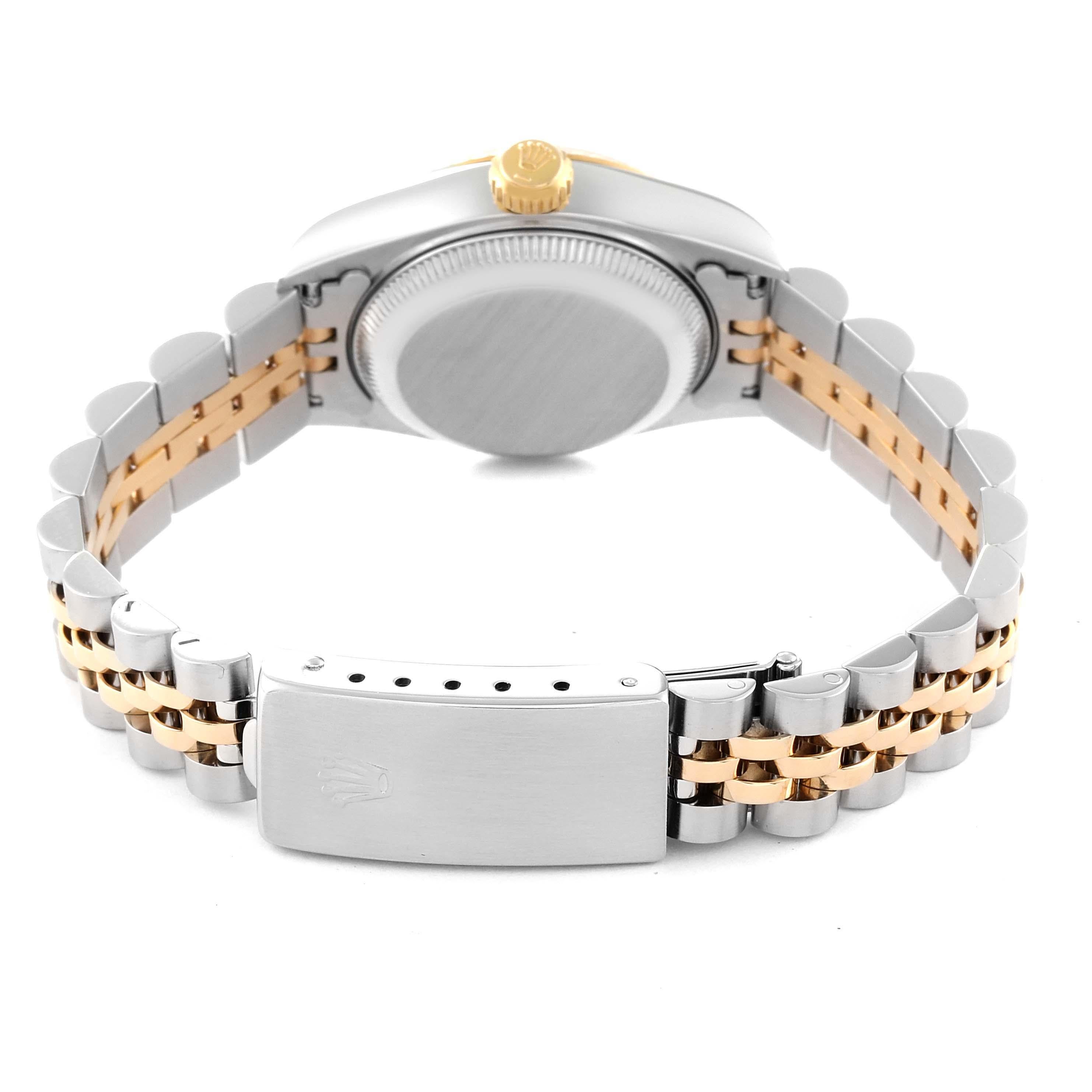 Rolex Montre Datejust en acier et or jaune avec cadran en diamants, pour femmes 69173 7