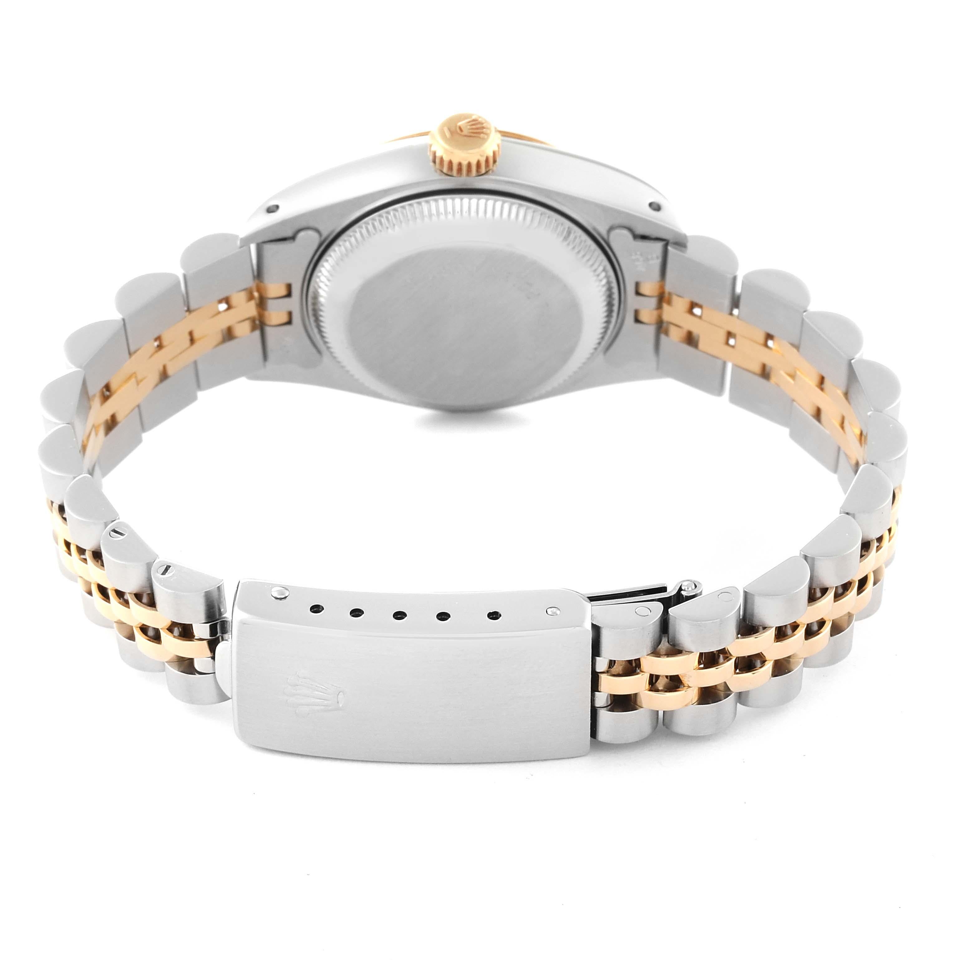 Rolex Montre Datejust en acier et or jaune avec cadran en diamants, pour femmes 69173 3