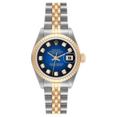 Rolex Datejust Diamond Dial Steel Yellow Gold Ladies Watch 69173