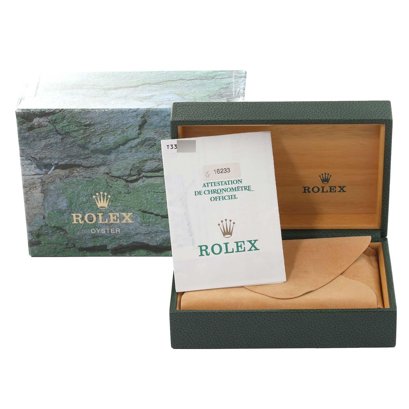 Rolex Datejust Diamant Zifferblatt Stahl Gelbgold Herrenuhr 16233 Box Papiere 7