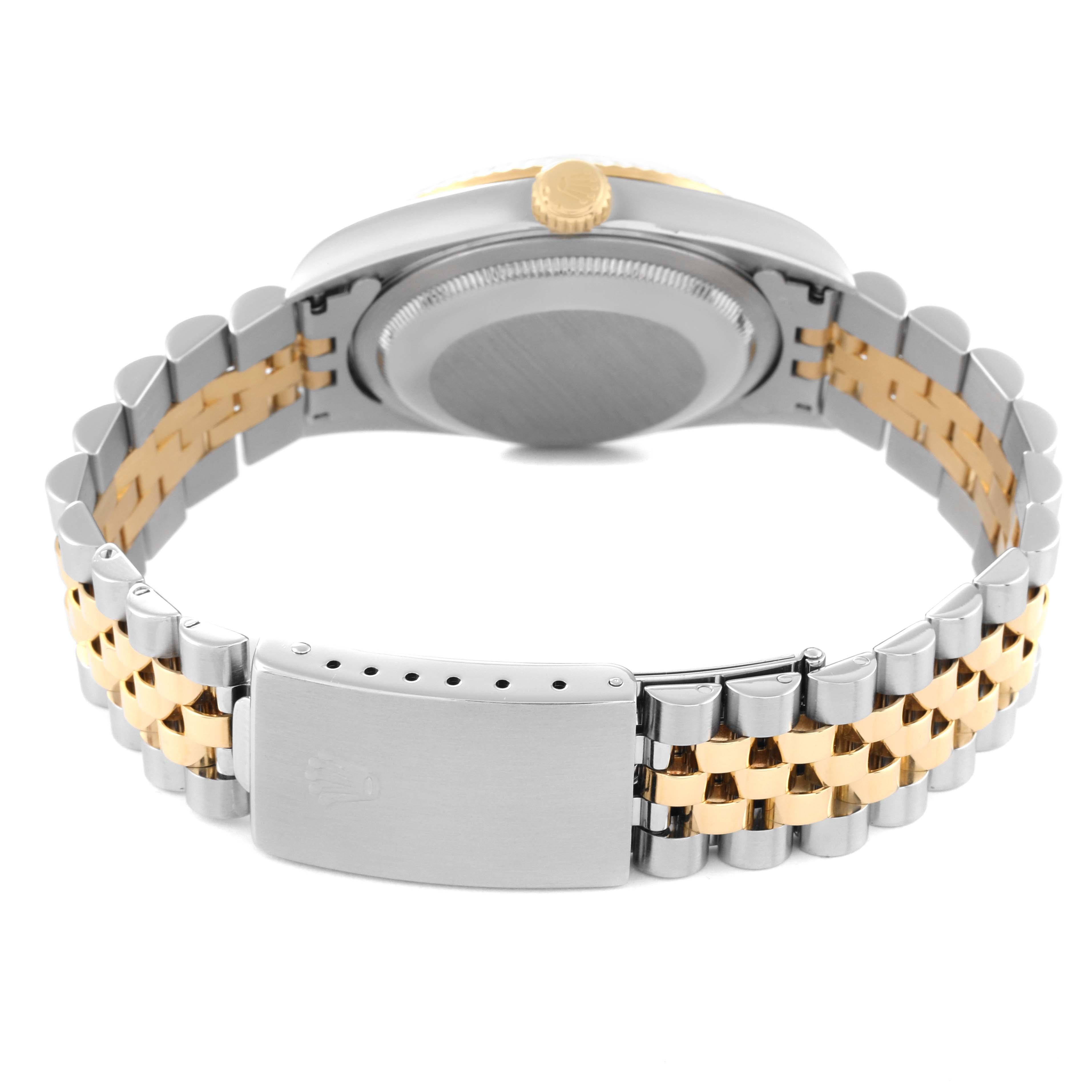Rolex Datejust Diamant Zifferblatt Stahl Gelbgold Herrenuhr 16233 Box Papiere 6