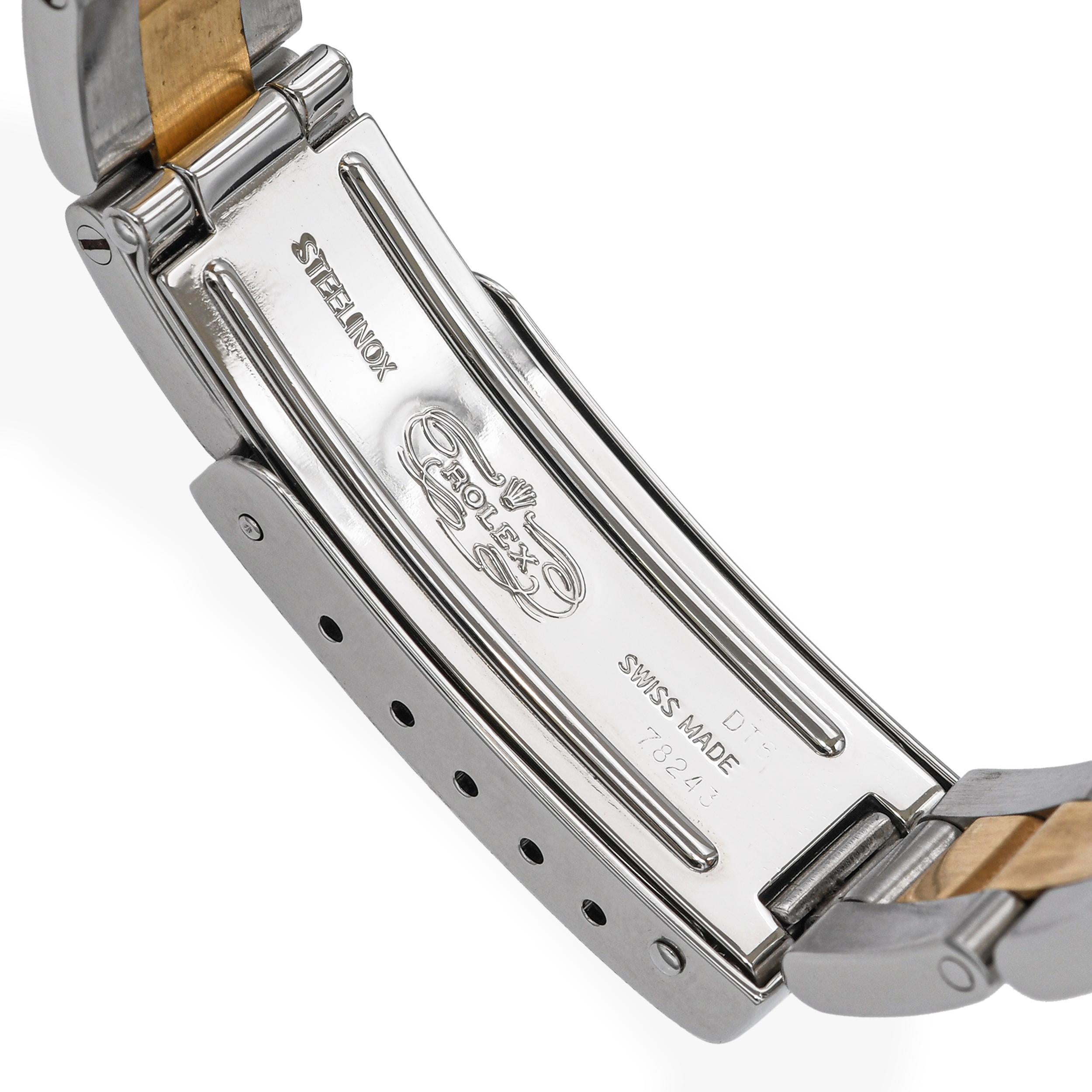 De las mujeres Reloj Rolex Datejust Esfera Diamante Dos Tonos Automático Mujer Ref 79173 en venta