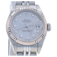 Rolex Datejust Diamond Ladies Wristwatch 79174 1 Stainless White Gold 18k 1YrWty
