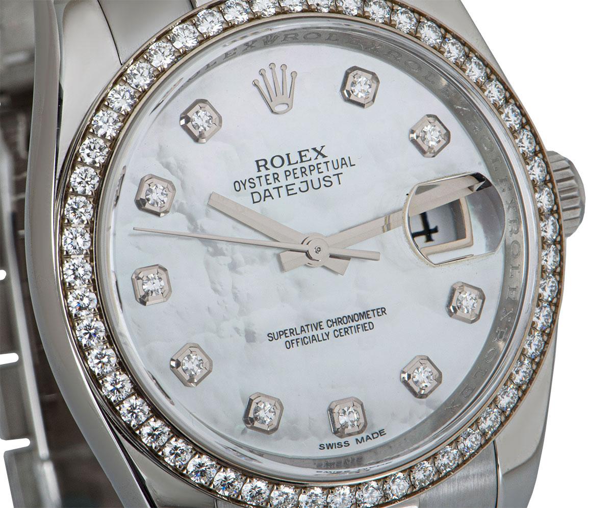 Rolex Datejust Diamond Set 116244 Watch In Excellent Condition In London, GB