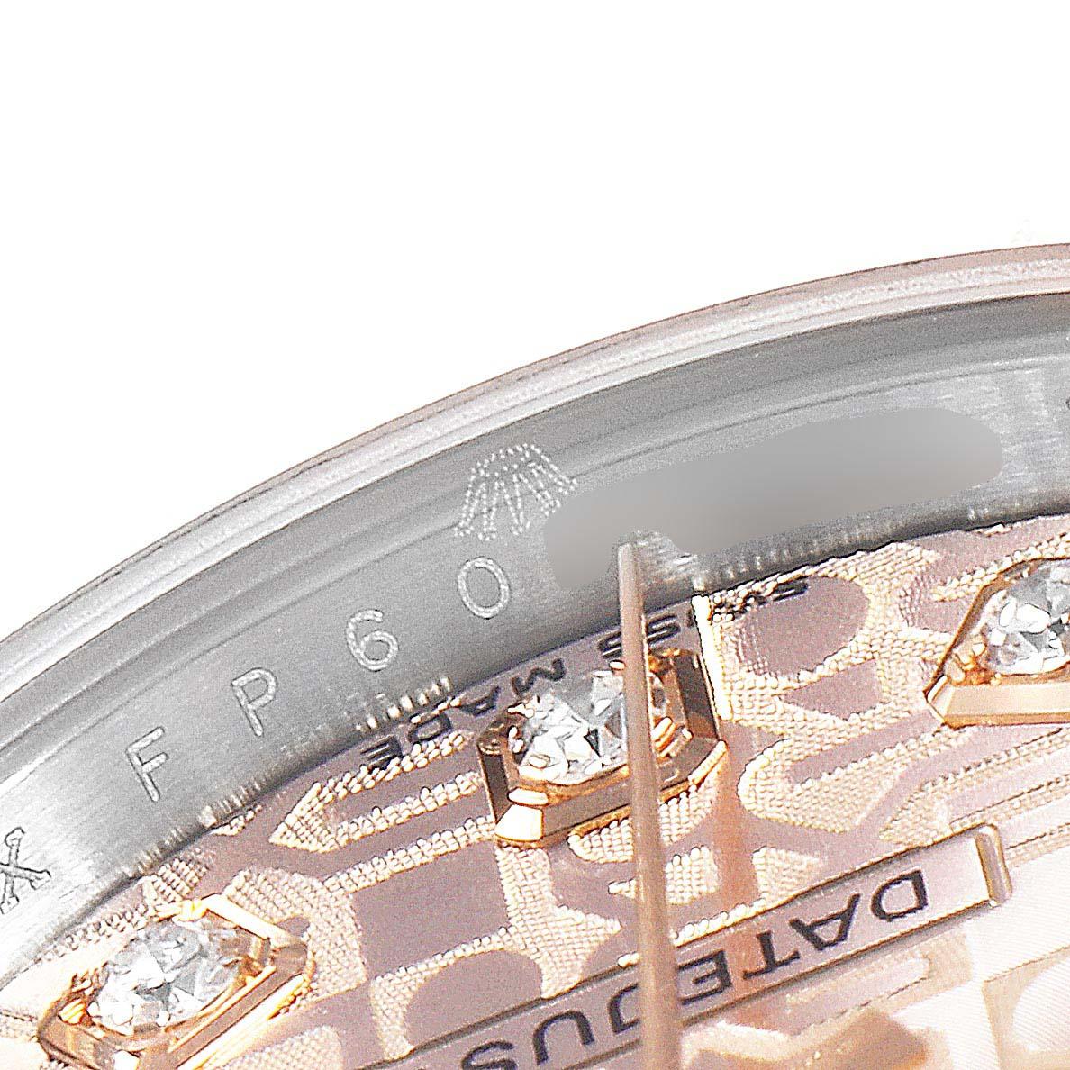 Rolex Datejust EveRose Gold Steel Diamond Ladies Watch 179171 3