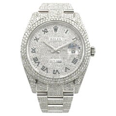 Rolex Datejust Flooded Diamond 126300 All Prong Set
