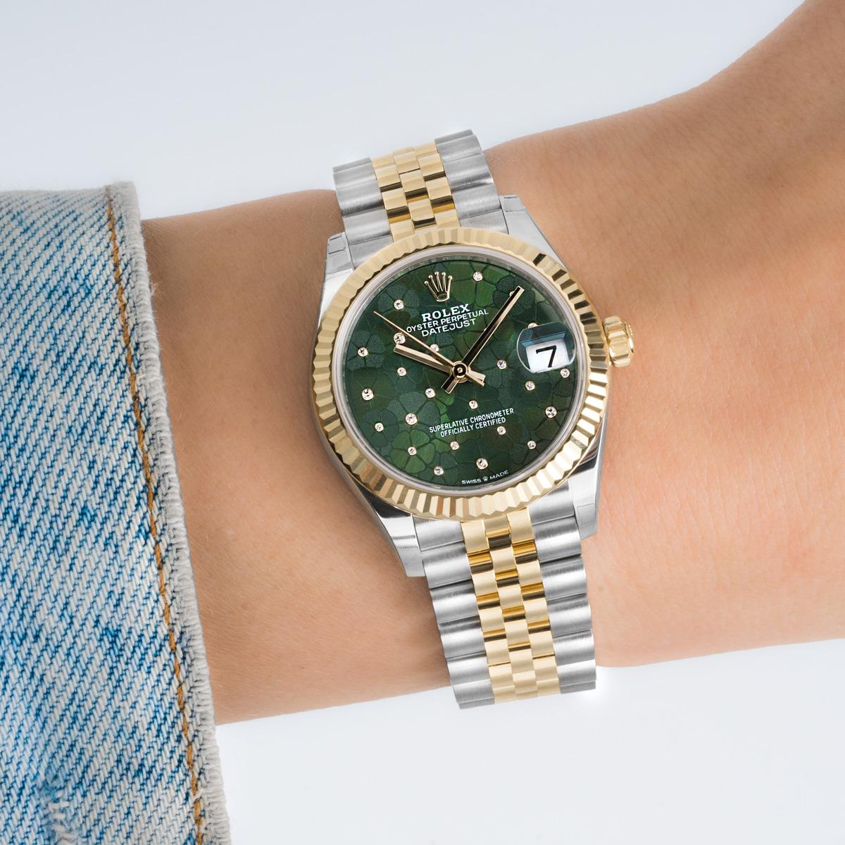 Women's Rolex Datejust Floral Diamond Dial 278273