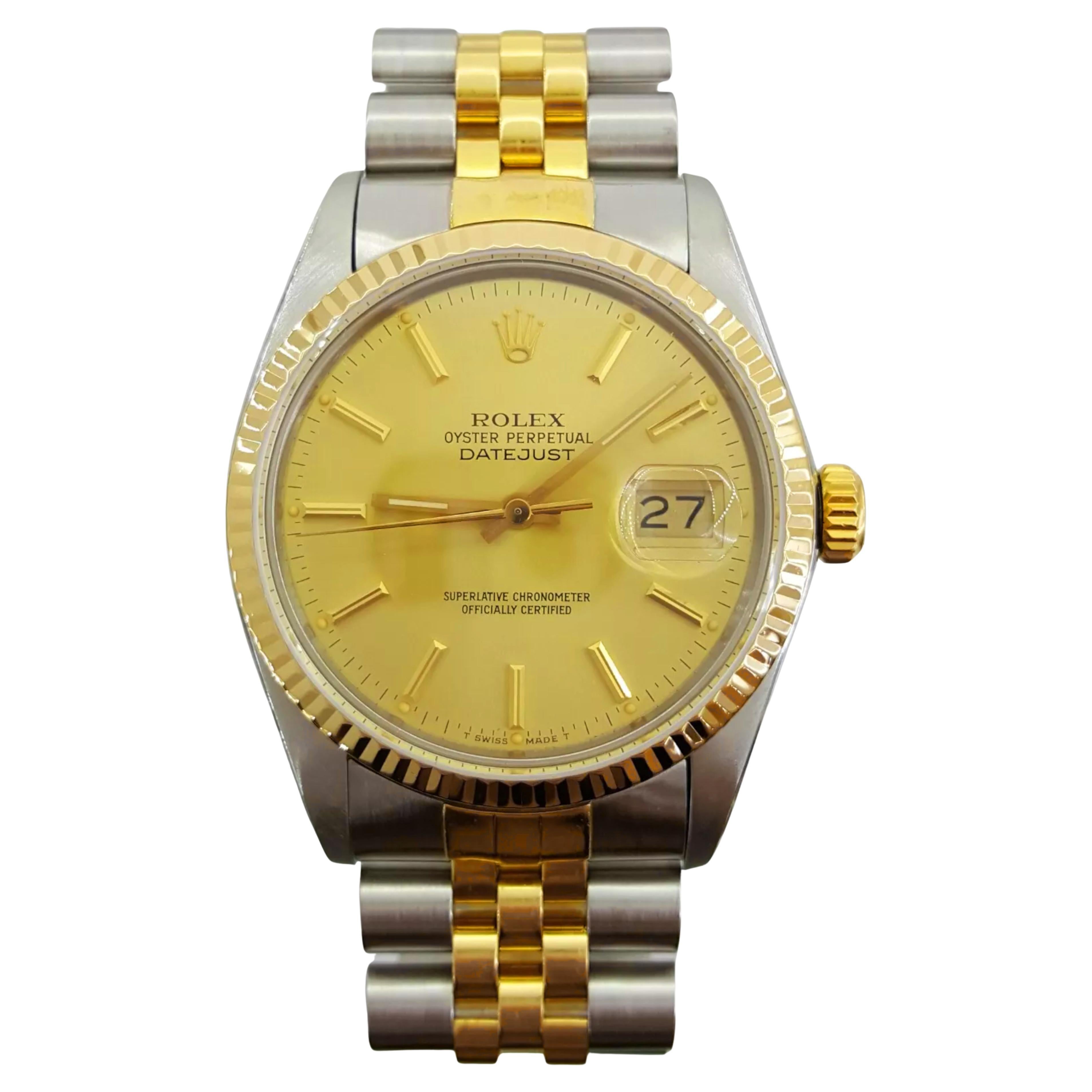 Rolex Datejust Gold and Stainless Steel Watch