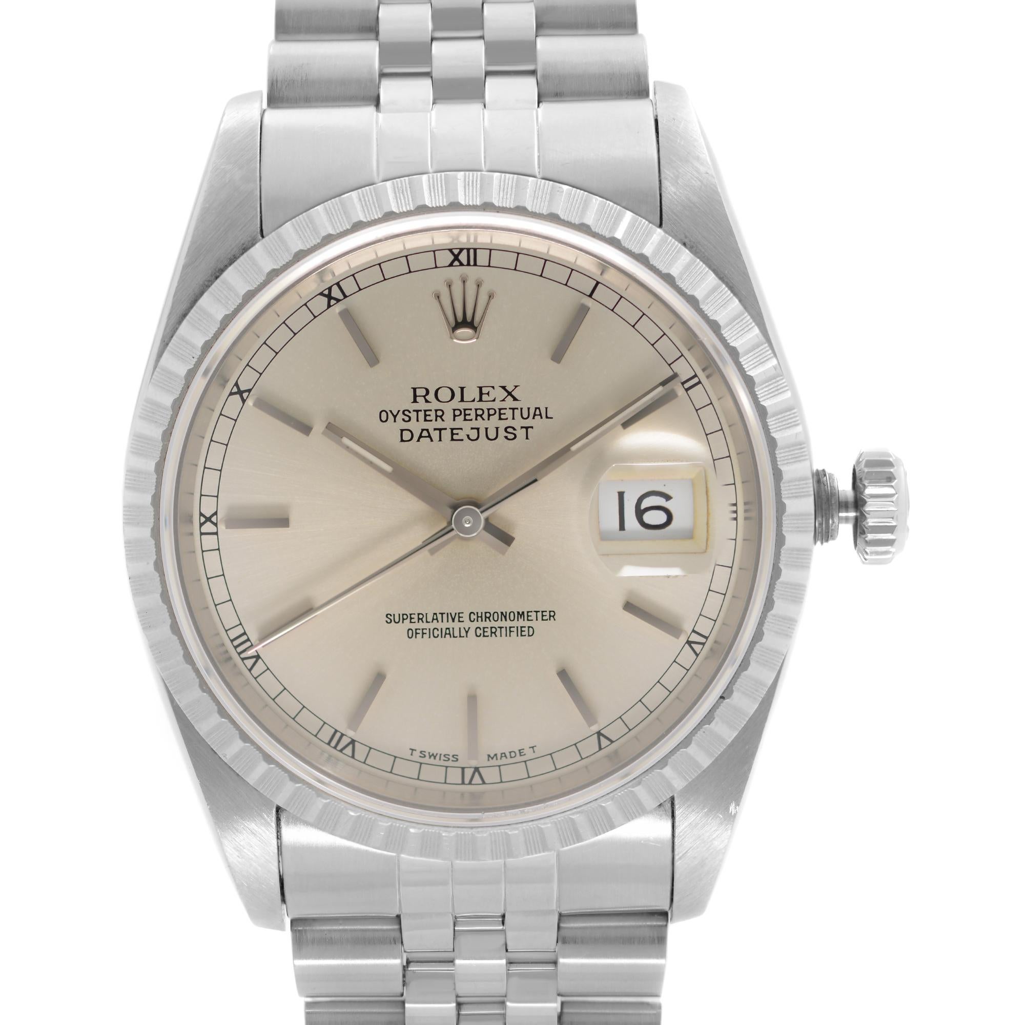 The green Rolex sticker is still on the back case. 90% Band. This watch was produced in 1991. 

The Original box and papers are included. Wrist fit 7.25 Inches. Covered by a 3-year Chronostore warranty.

Brand: Rolex  Department: Men  Model Number: