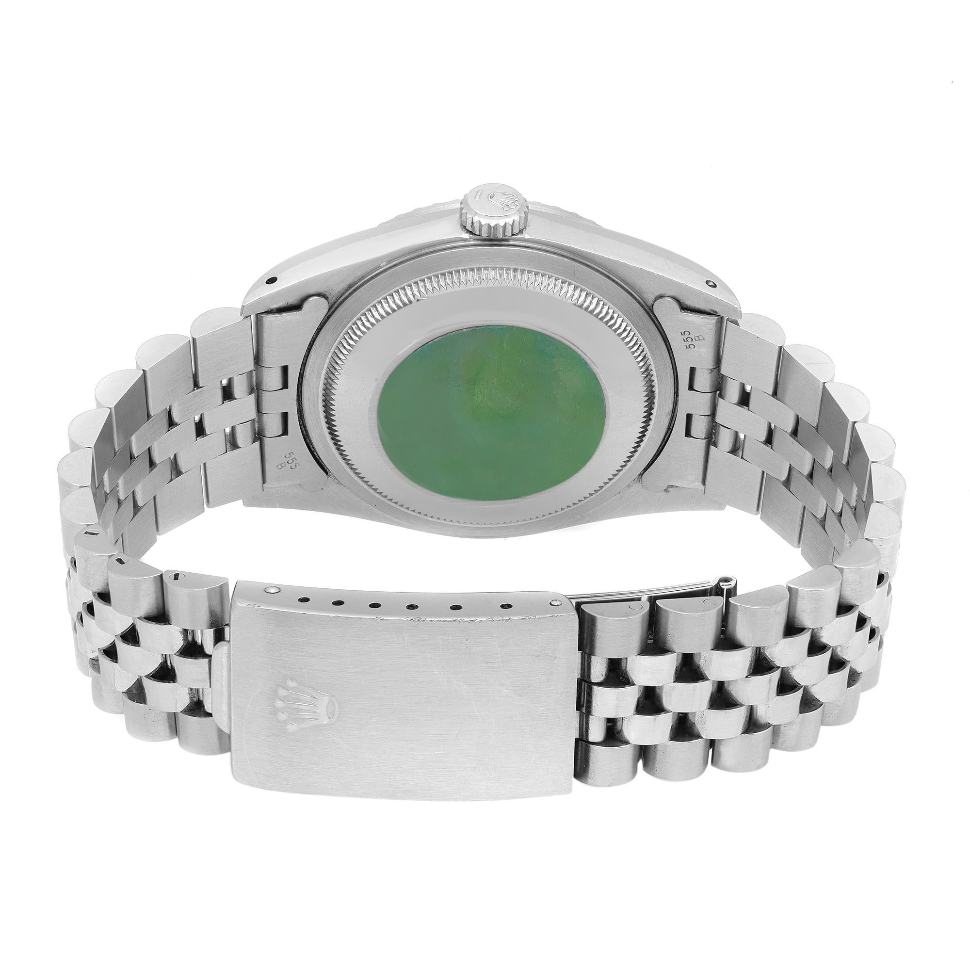 Rolex Datejust Holes Steel Silver Dial Automatic Mens Watch 16220 In Good Condition In New York, NY