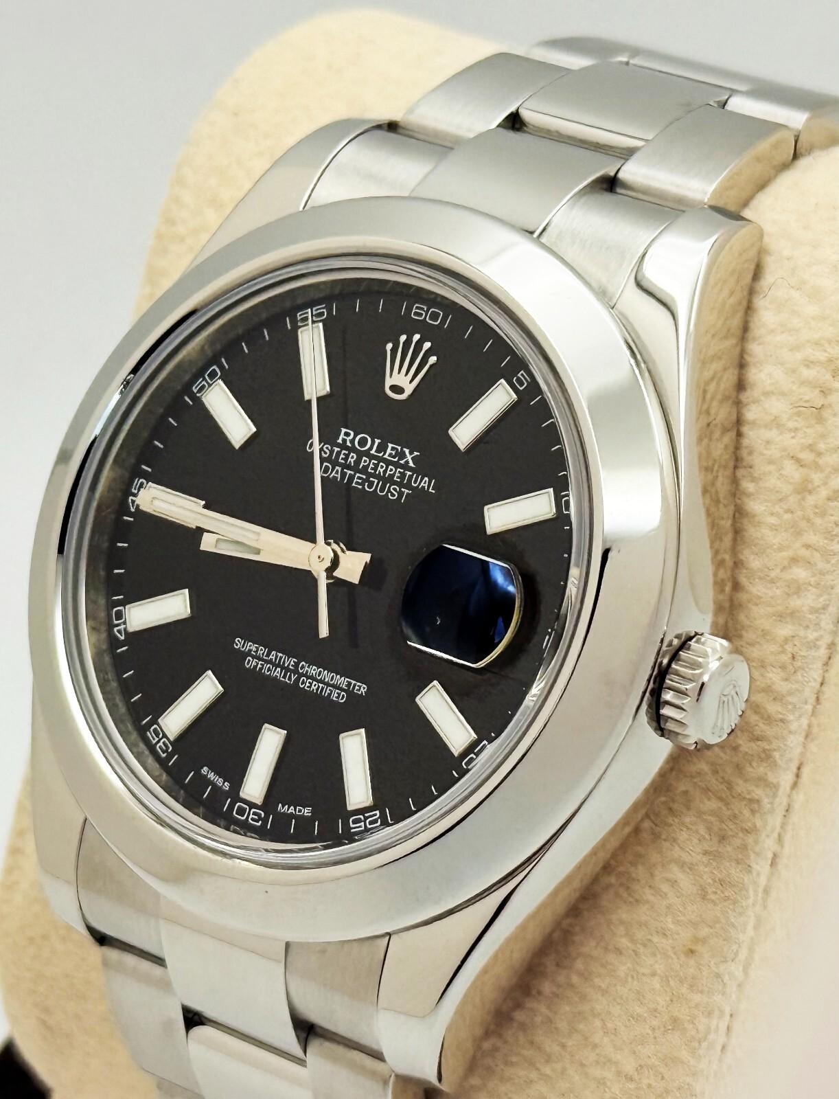 Rolex Datejust II 116300 41mm Quadrante Nero Acciaio Inox Scatola 2013 In condizioni ottime in vendita a San Diego, CA