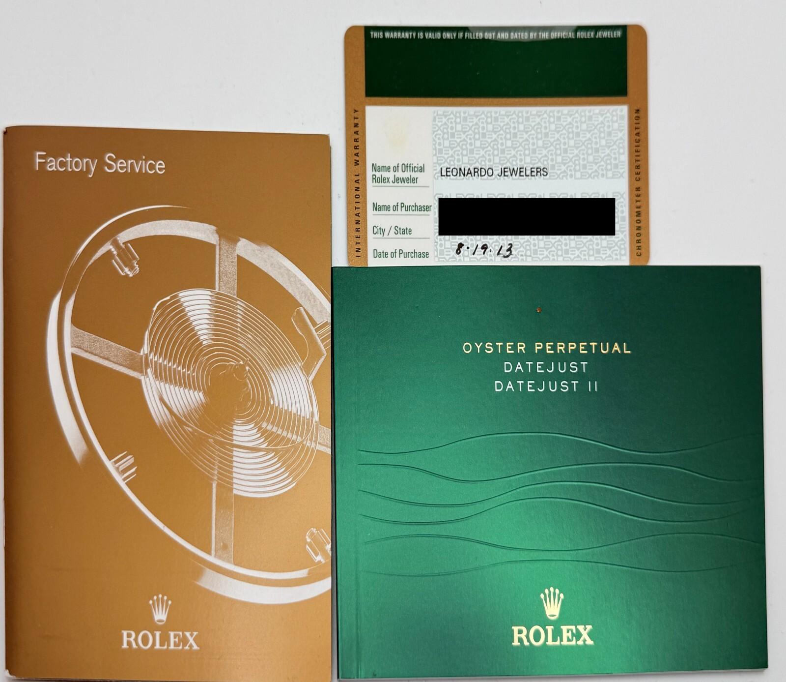 Rolex Datejust II 116300 41mm Quadrante Nero Acciaio Inox Scatola 2013 in vendita 2