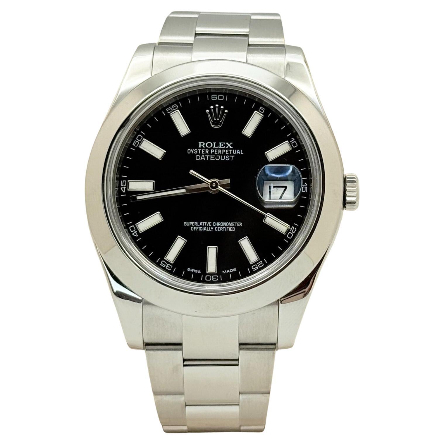 Rolex Datejust II 116300 41mm Quadrante Nero Acciaio Inox Scatola 2013