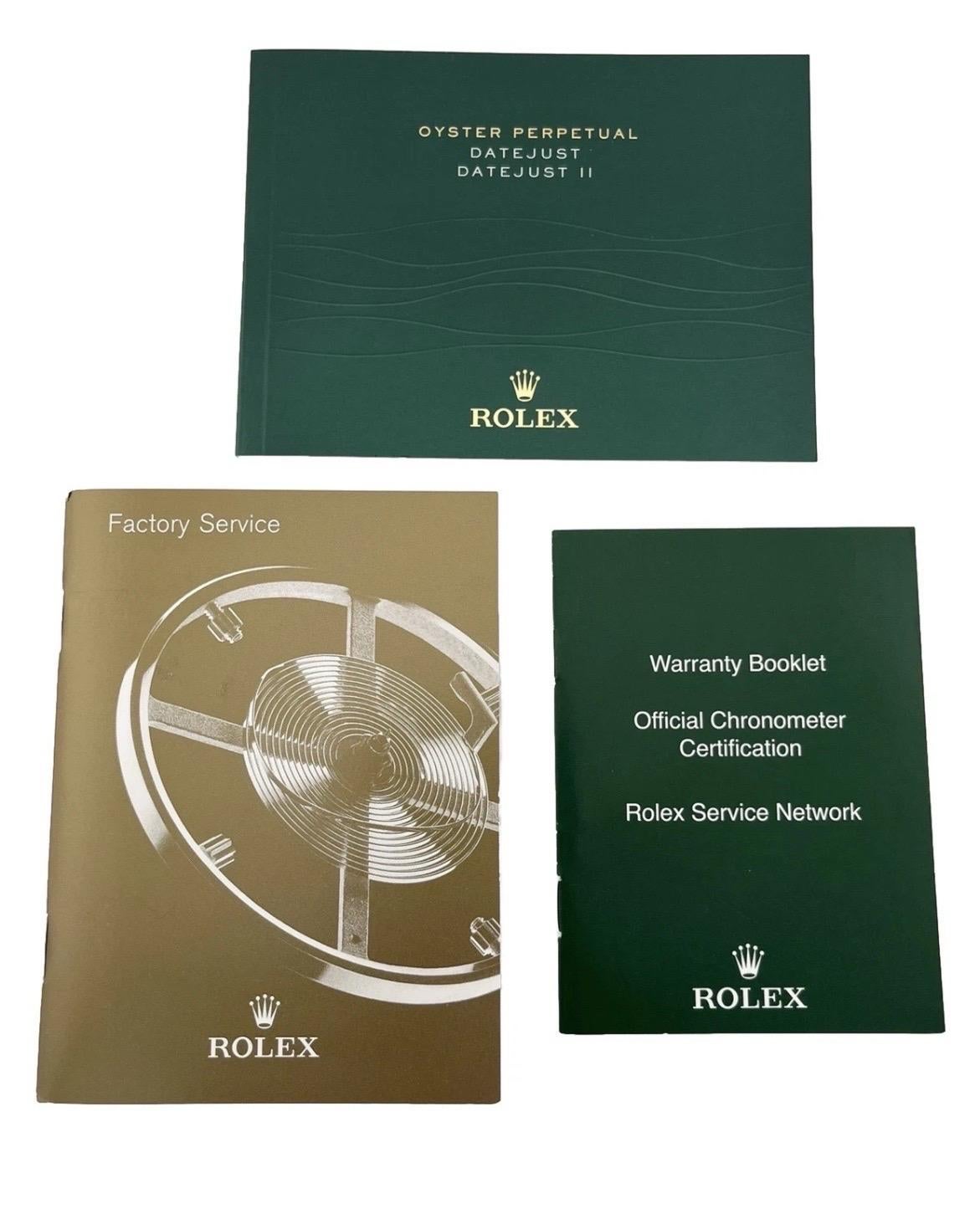 Rolex Datejust II 116300 4.50ct Diamonds Bezel White MOP Dial Stainless Steel For Sale 11